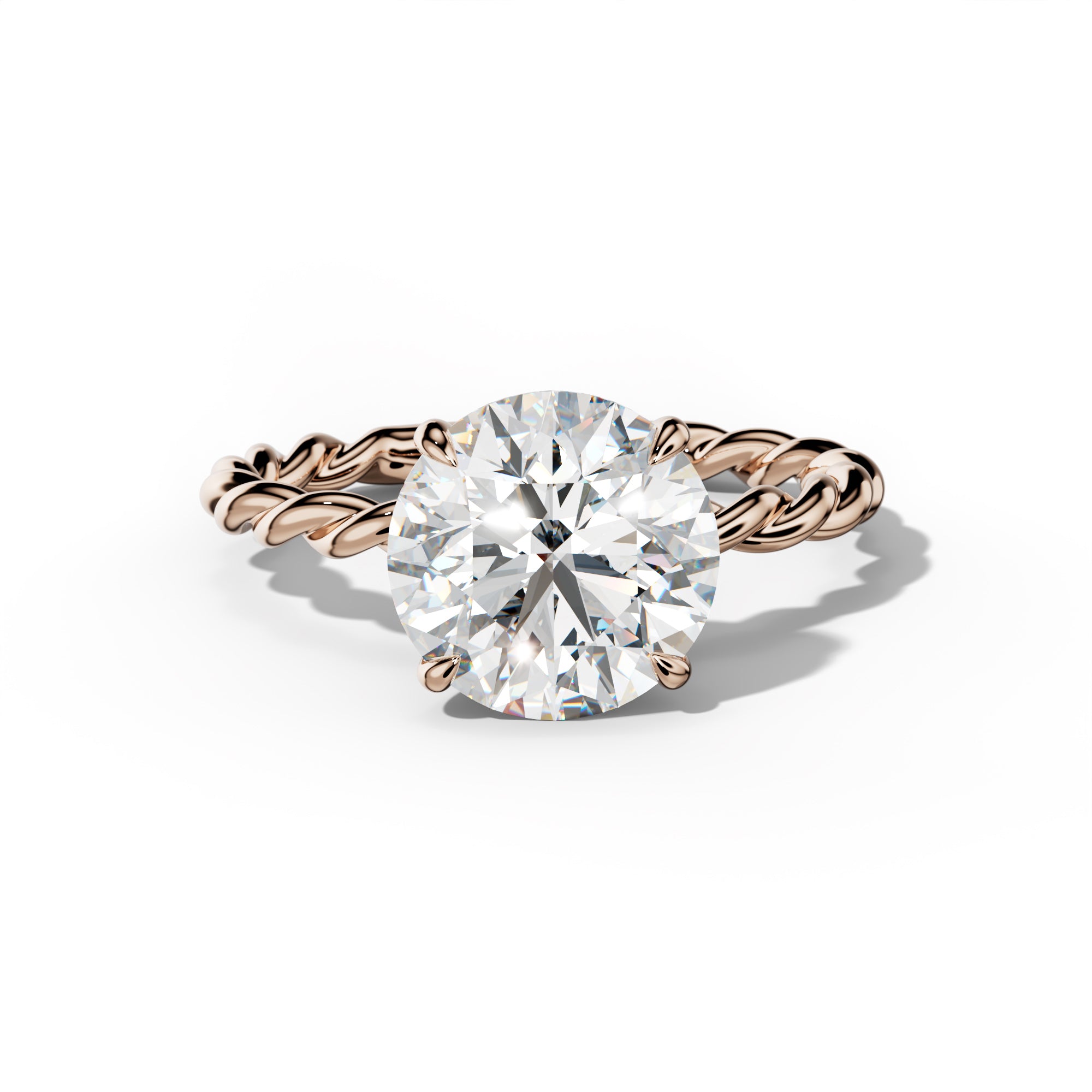 Sunny Round Diamond Engagement Ring