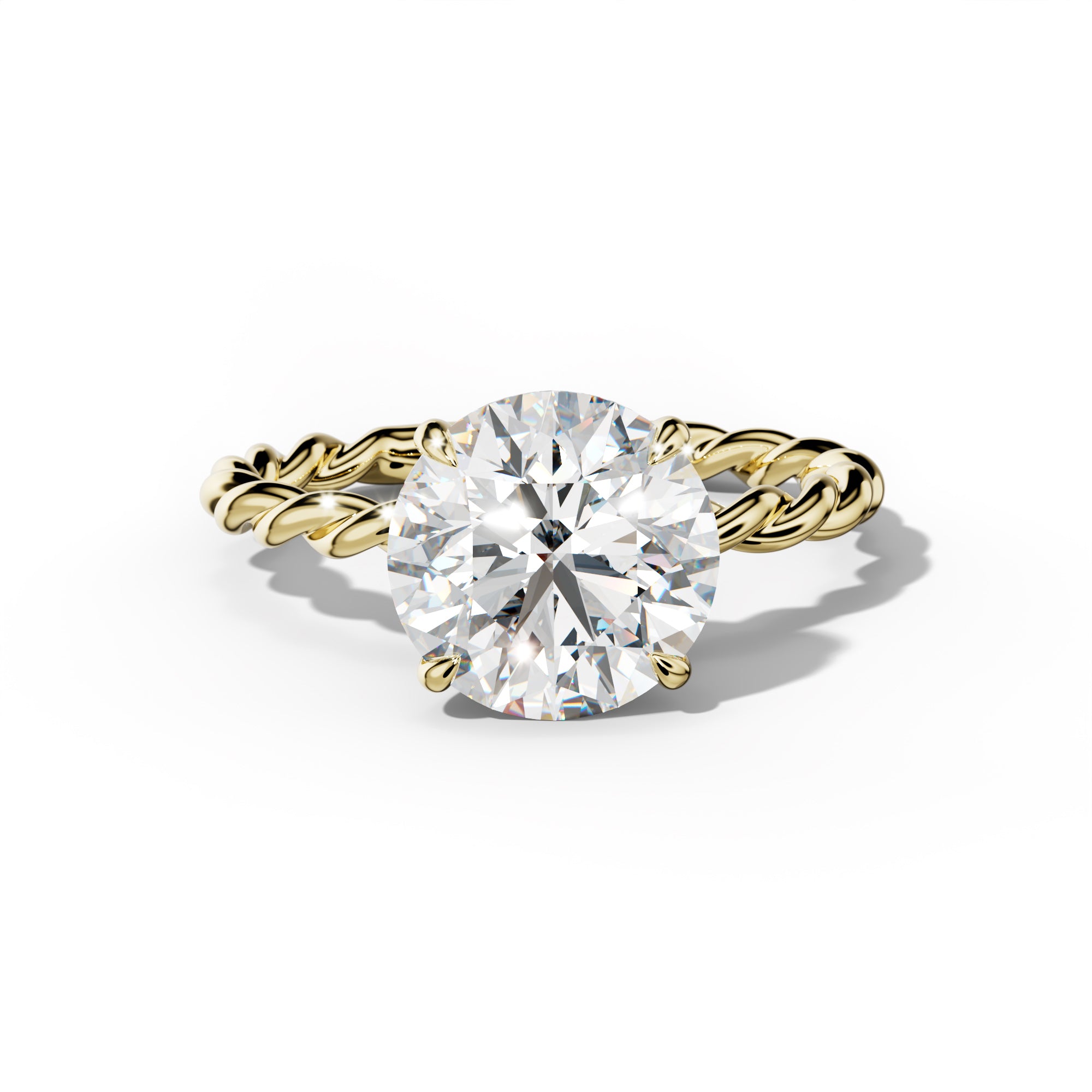 Sunny Round Diamond Engagement Ring