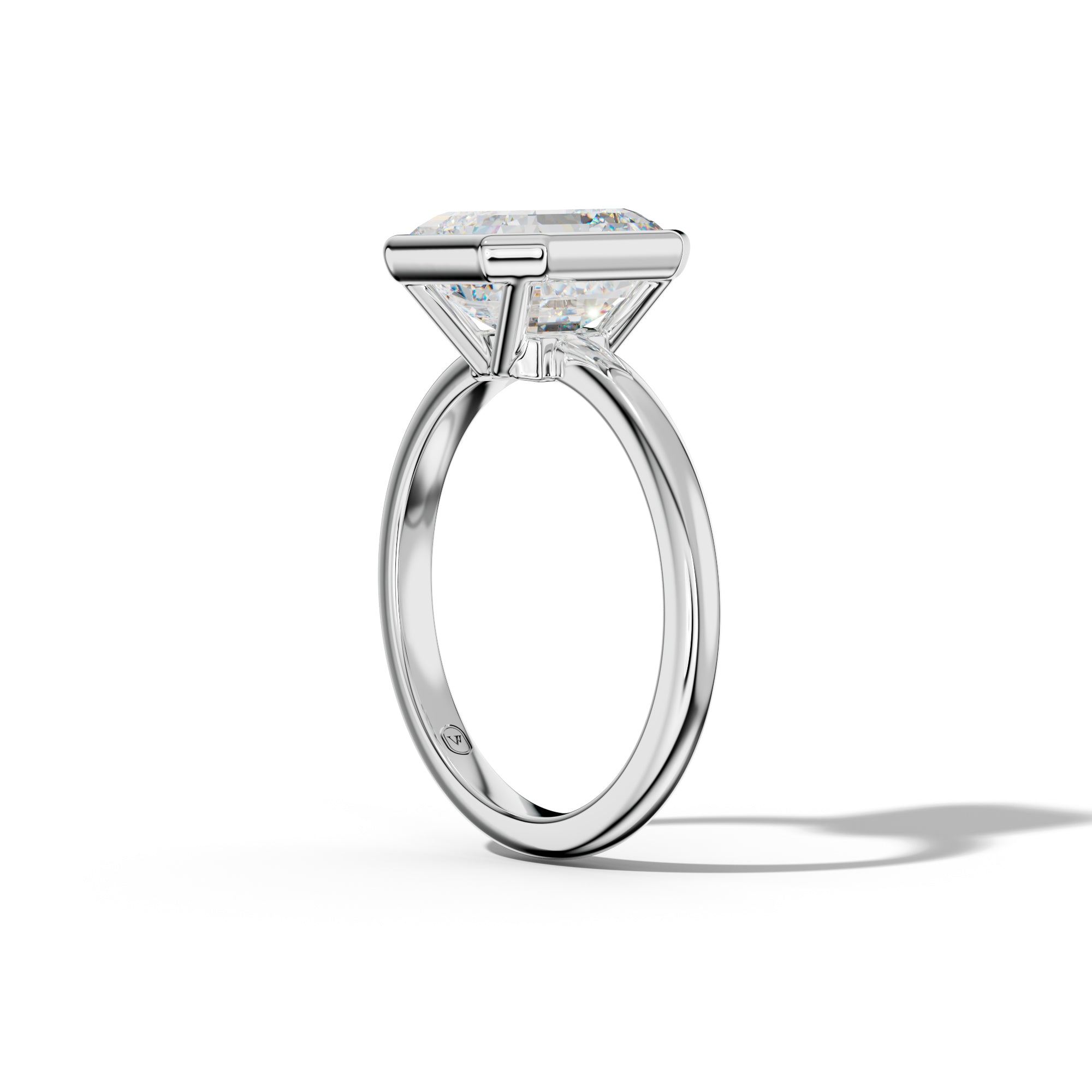 Malaya Asscher Diamond Engagement Ring