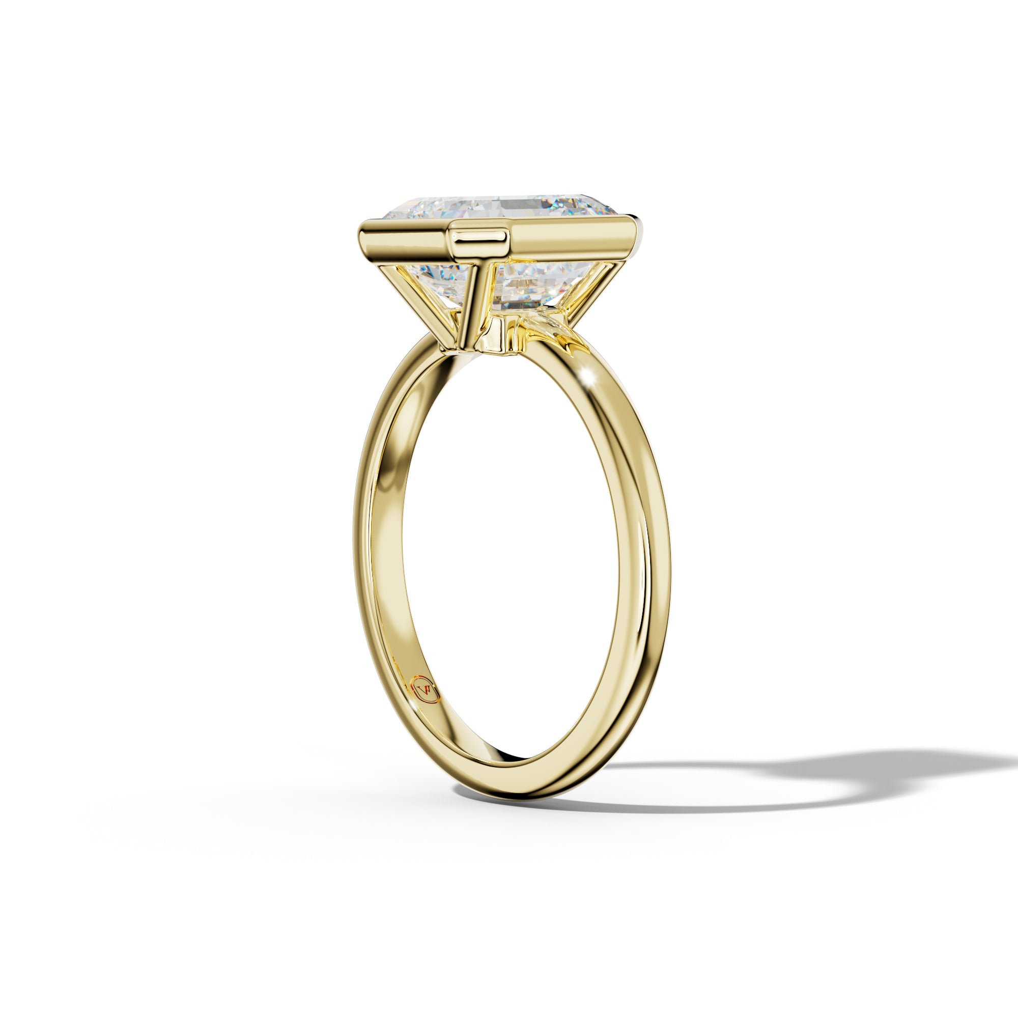 Malaya Asscher Diamond Engagement Ring