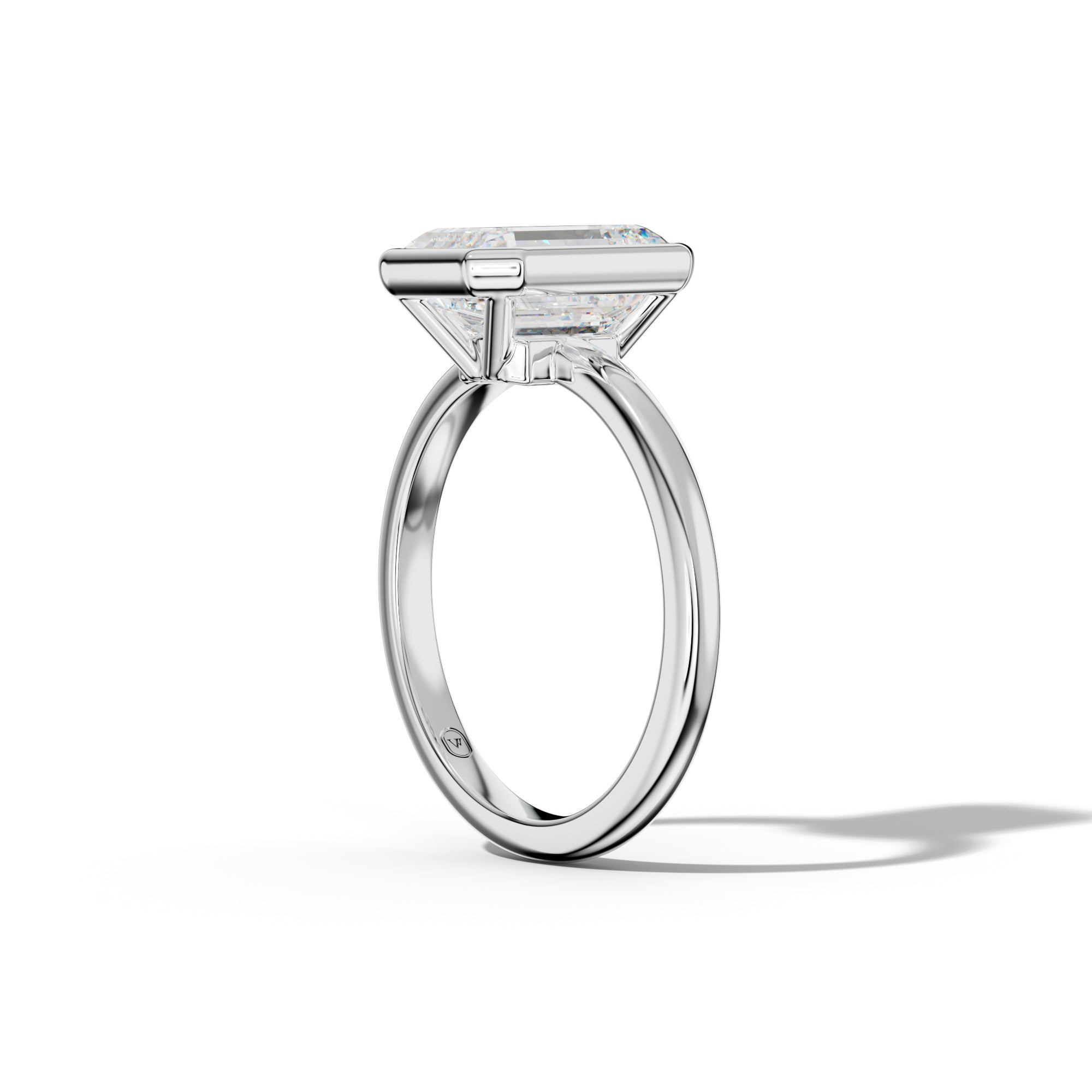 Malaya Emerald Cut Engagement Ring