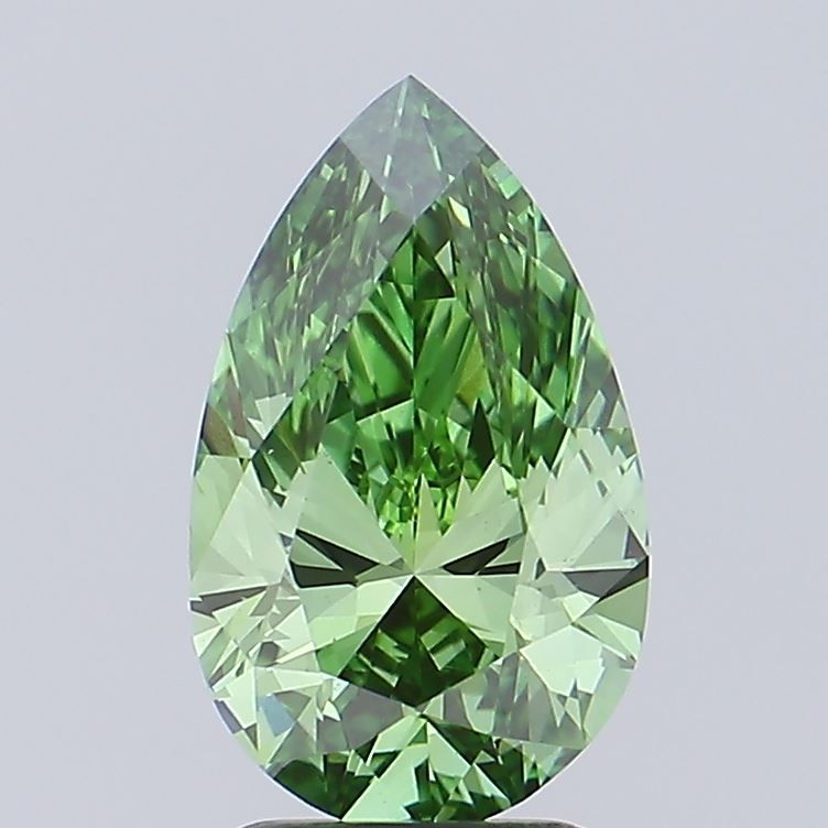 2.49 Carat Pear Cut Fancy Green