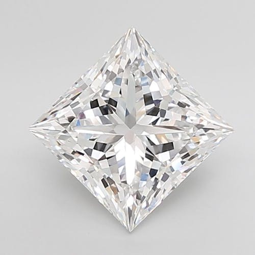 6.07 Carat E-VVS2 Princess Lab Diamond