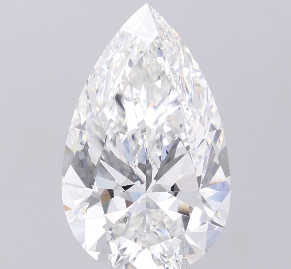 7.04 Carat G-VVS2 Pear Lab Diamond