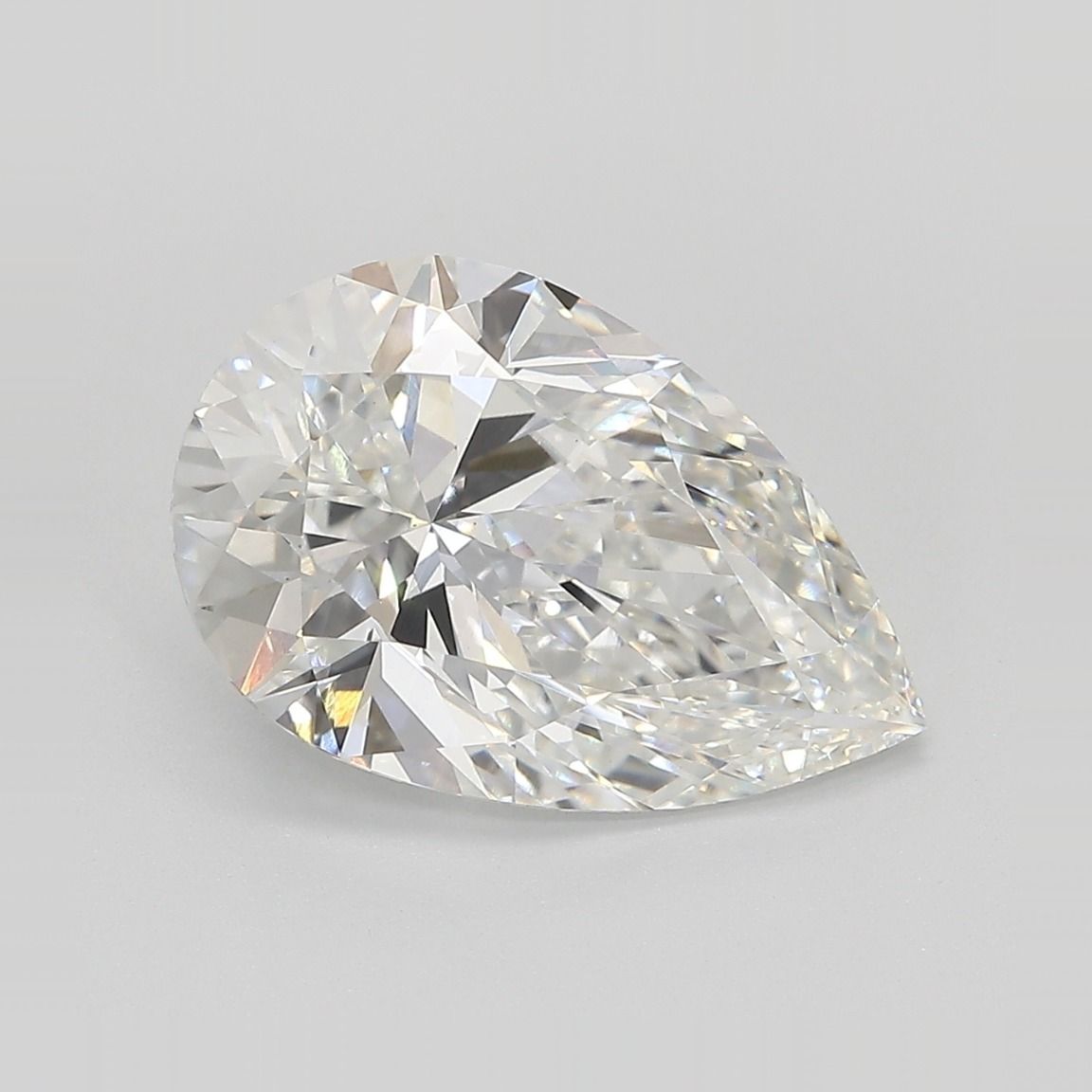 4.17 Carat F-VVS2 Pear Lab Diamond