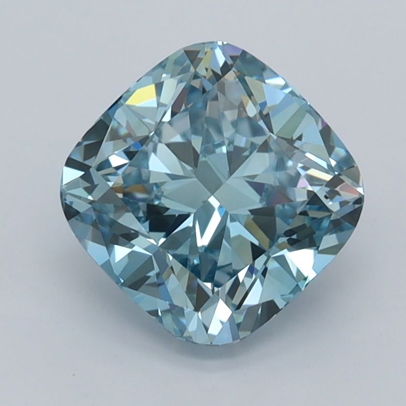 2.00 Carat Cushion Cut Fancy Blue