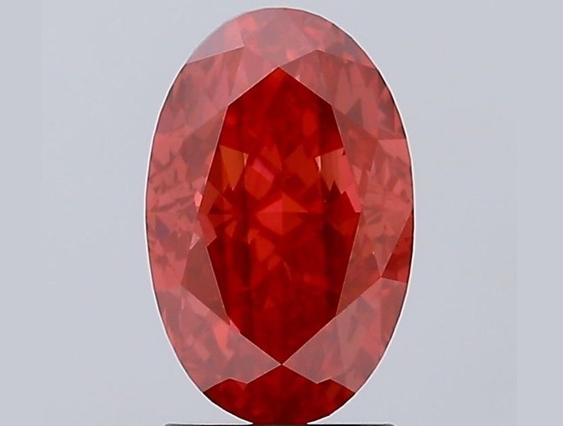 3.1 Carat Oval Cut Fancy Red
