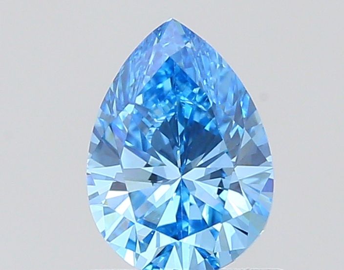0.73 Carat Pear Cut Fancy Blue