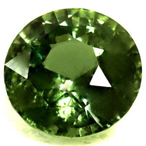 2.04 Carat Round  Cut Green Sapphire