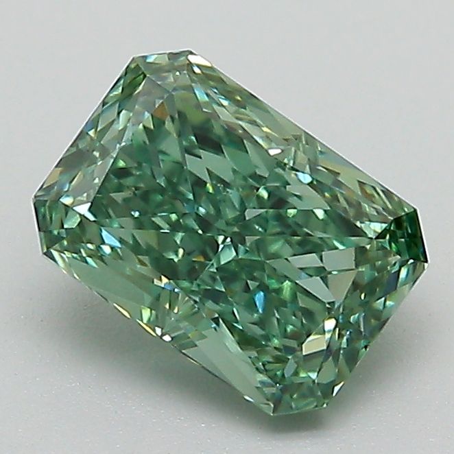 1.39 Carat Radiant Cut Fancy Green