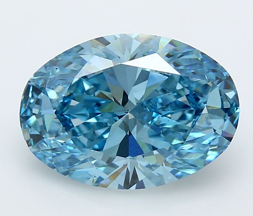 5.05 Carat Oval Cut Fancy Blue