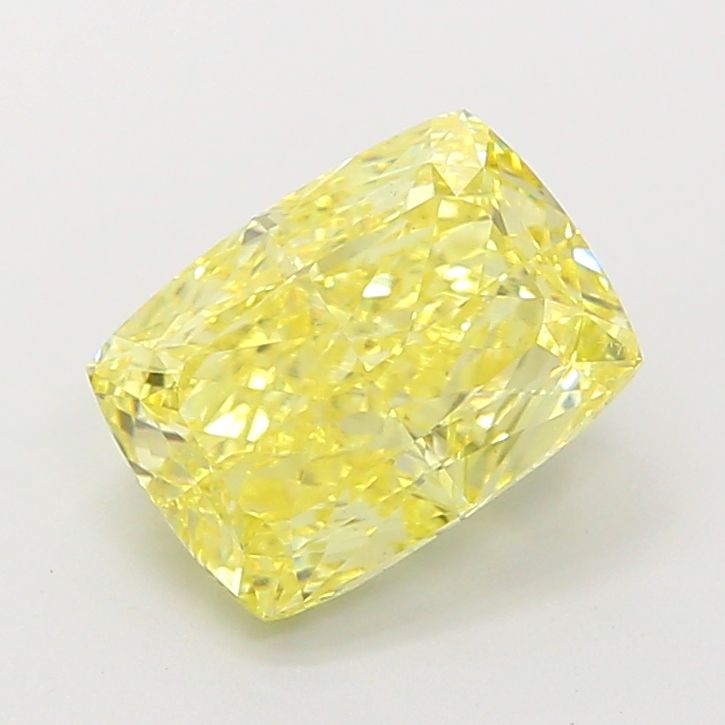 2.60 Carat Cushion Cut Fancy Yellow