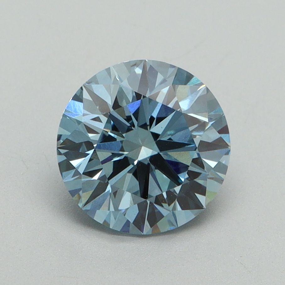 1.54 Carat Round Cut Fancy Blue