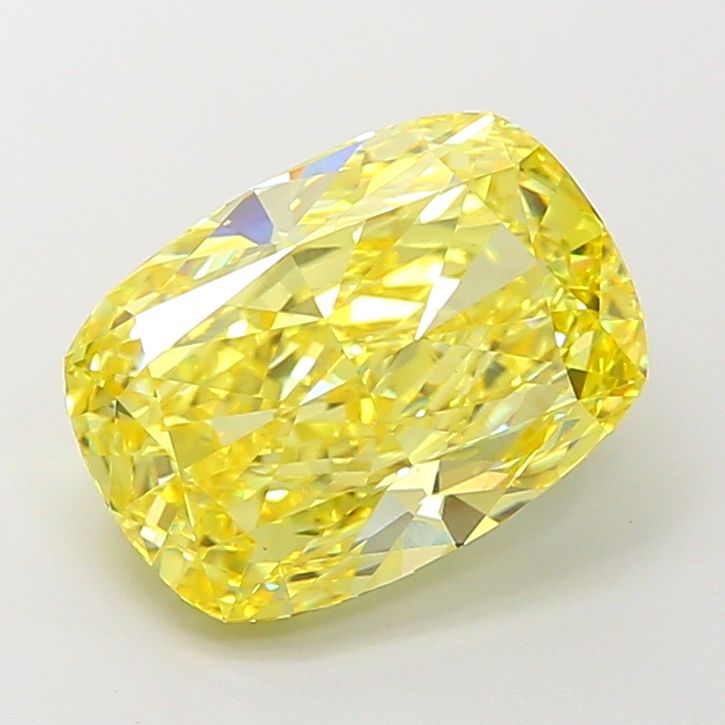 5.01 Carat Cushion Cut Fancy Yellow