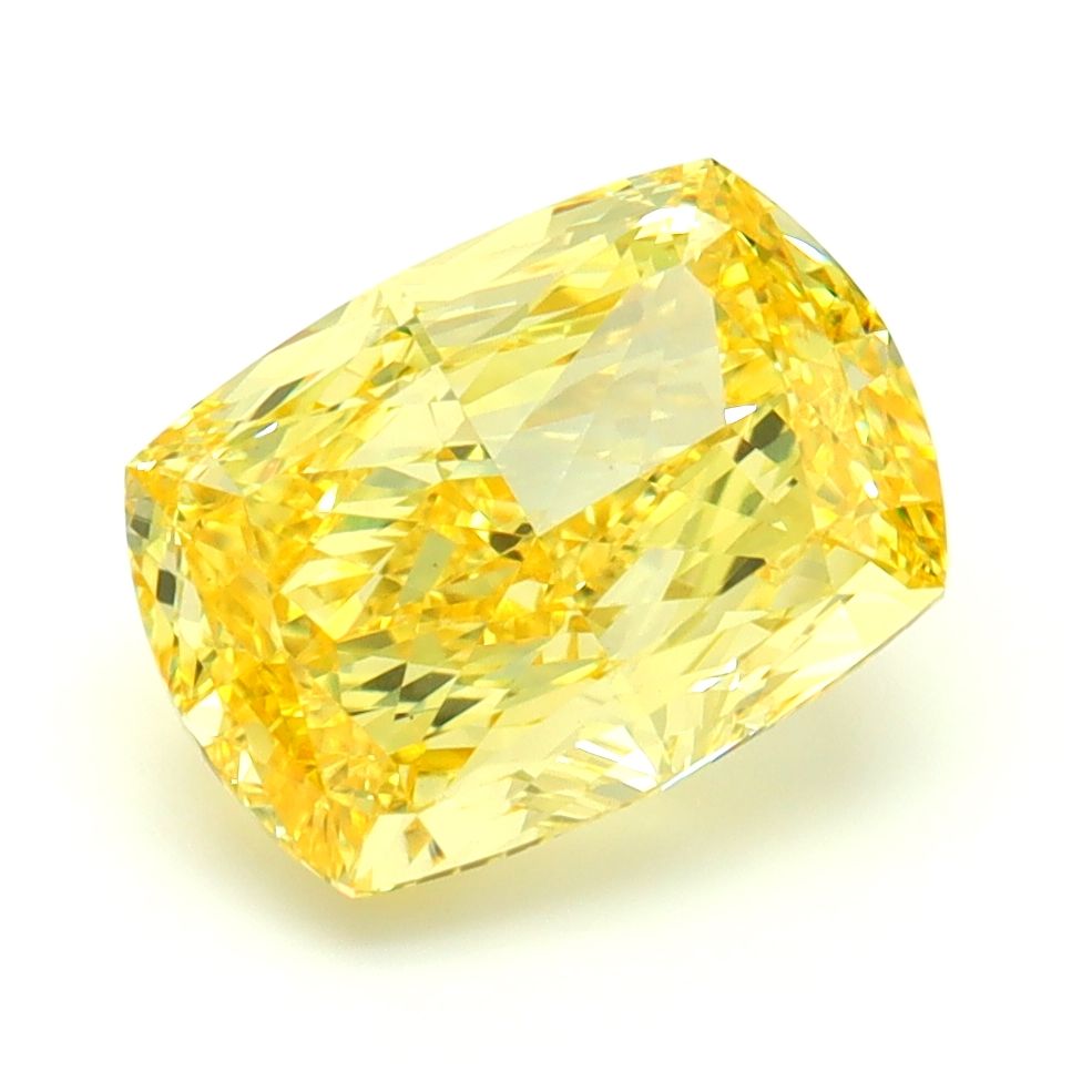 3.02 Carat Cushion Cut Fancy Yellow
