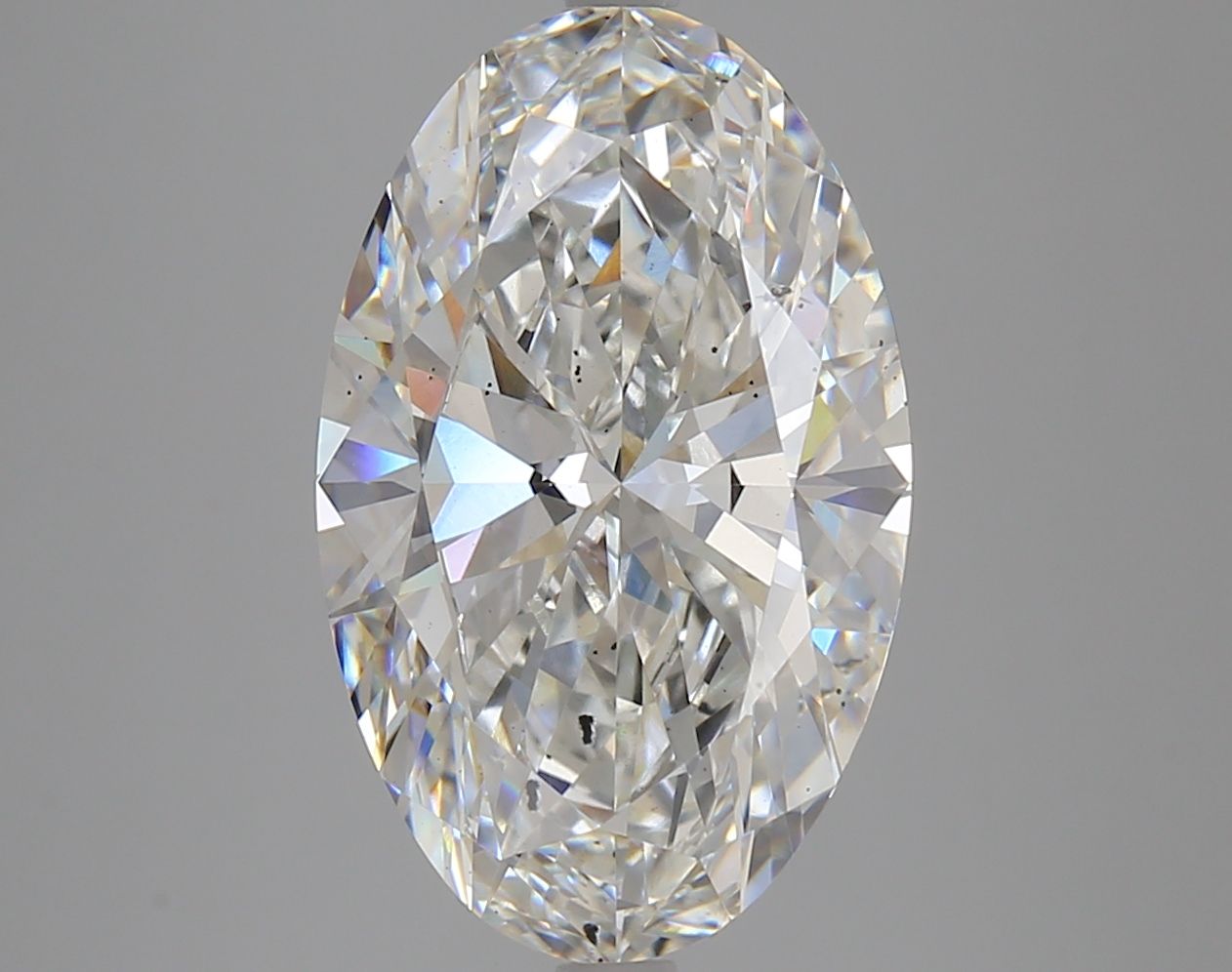 6.01 Carat G-SI1 Oval Lab Diamond
