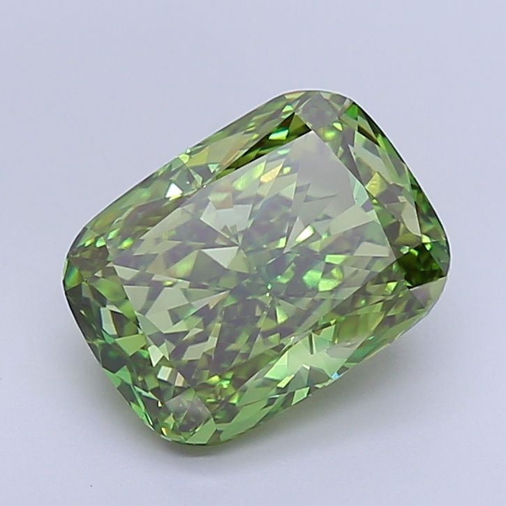 4.75 Carat Cushion Cut Fancy Green