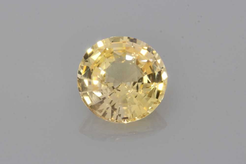2.08 Carat Round  Cut Orange Sapphire