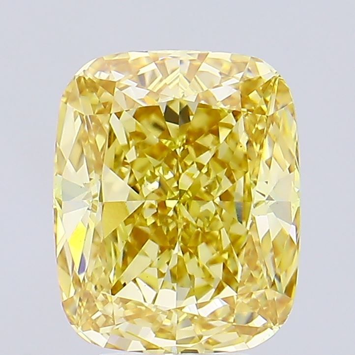 5.16 Carat Cushion Cut Fancy Yellow
