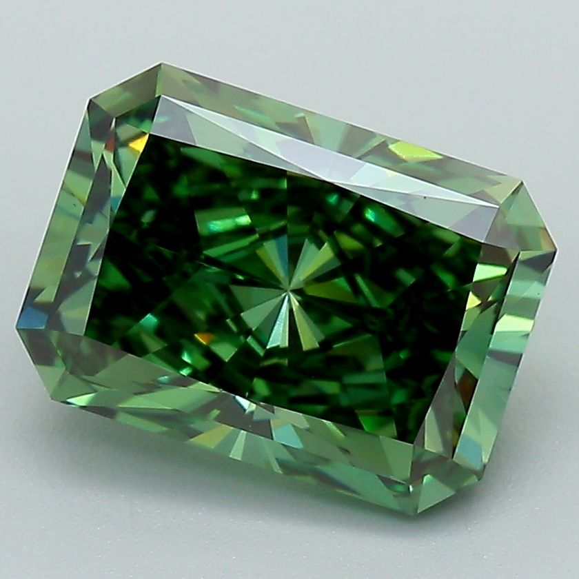 3.07 Carat Radiant Cut Fancy Green