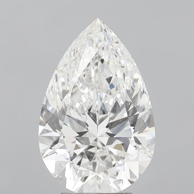 5.04 Carat F-VVS2 Pear Lab Diamond