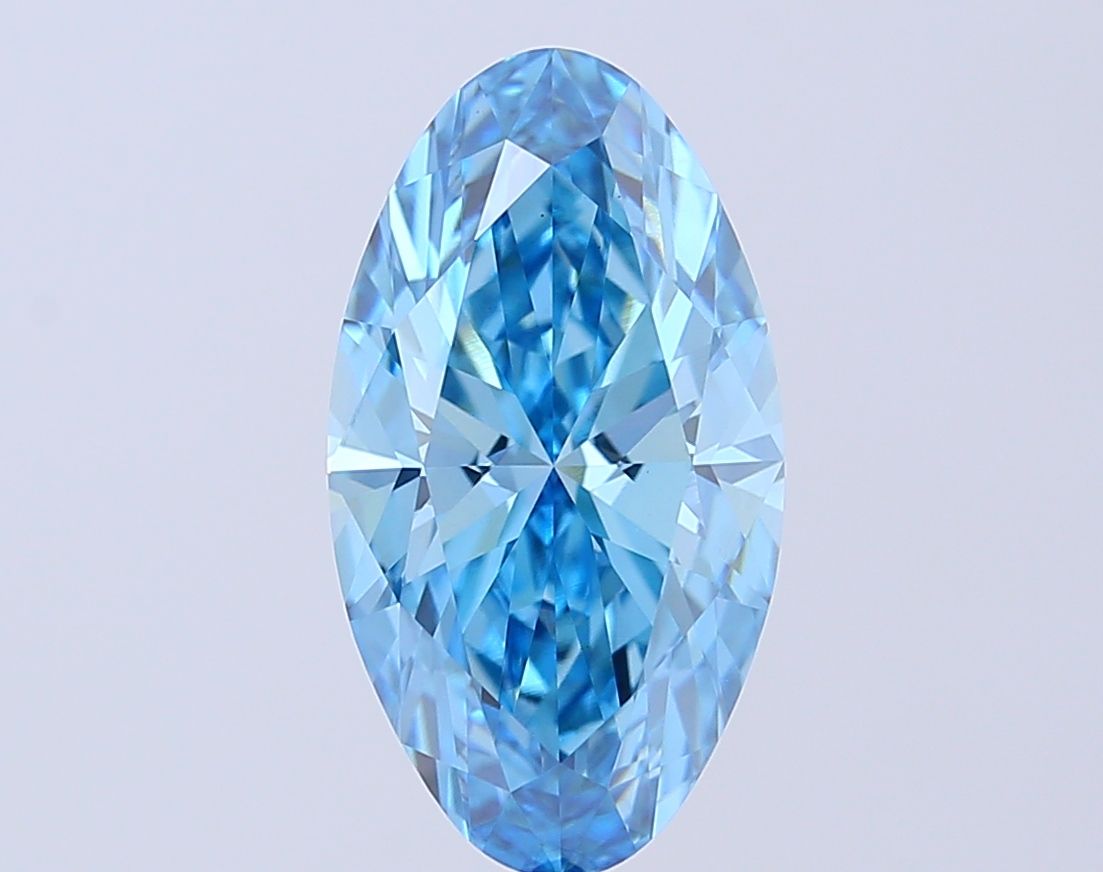 4.04 Carat Oval Cut Fancy Blue