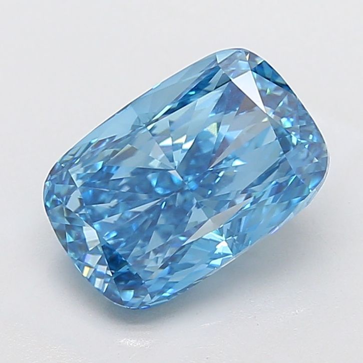 5.00 Carat Cushion Cut Fancy Blue
