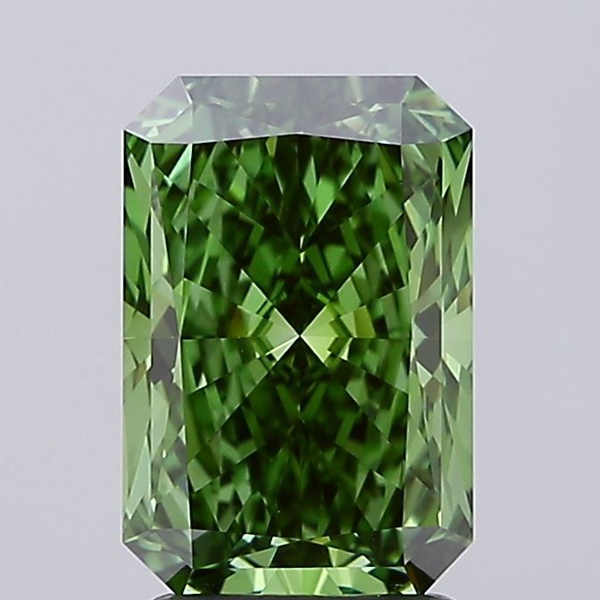2.09 Carat Radiant Cut Fancy Green