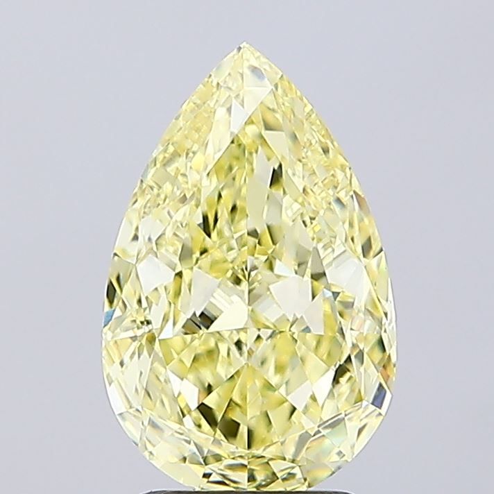 3.04 Carat Pear Cut Fancy Yellow