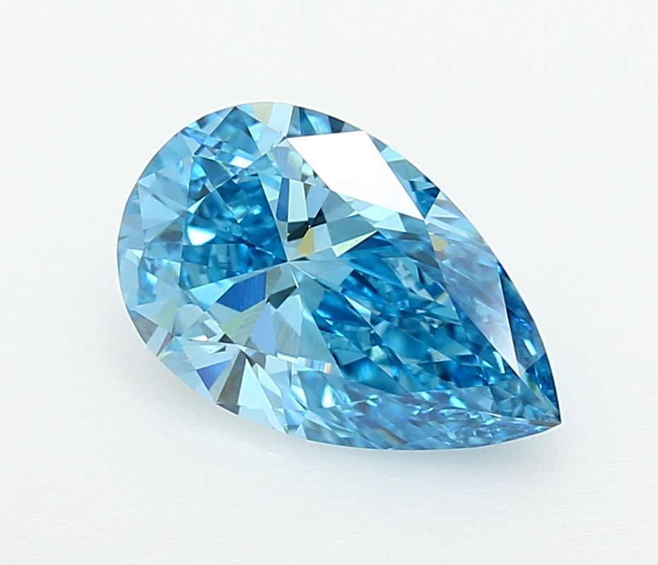 2.02 Carat Pear Cut Fancy Blue