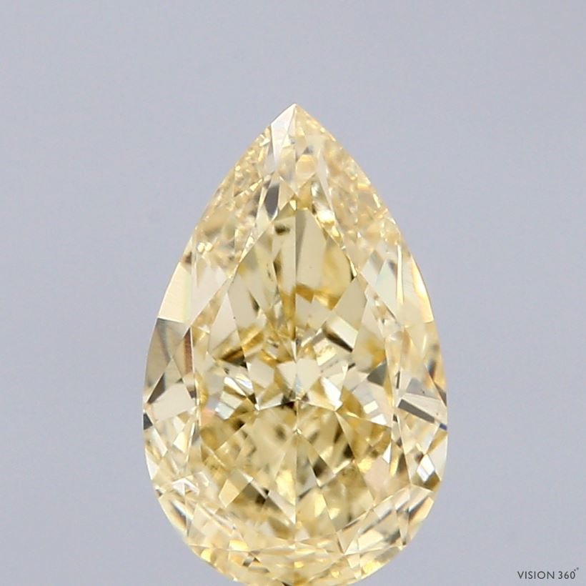 2.01 Carat Pear Cut Fancy Yellow