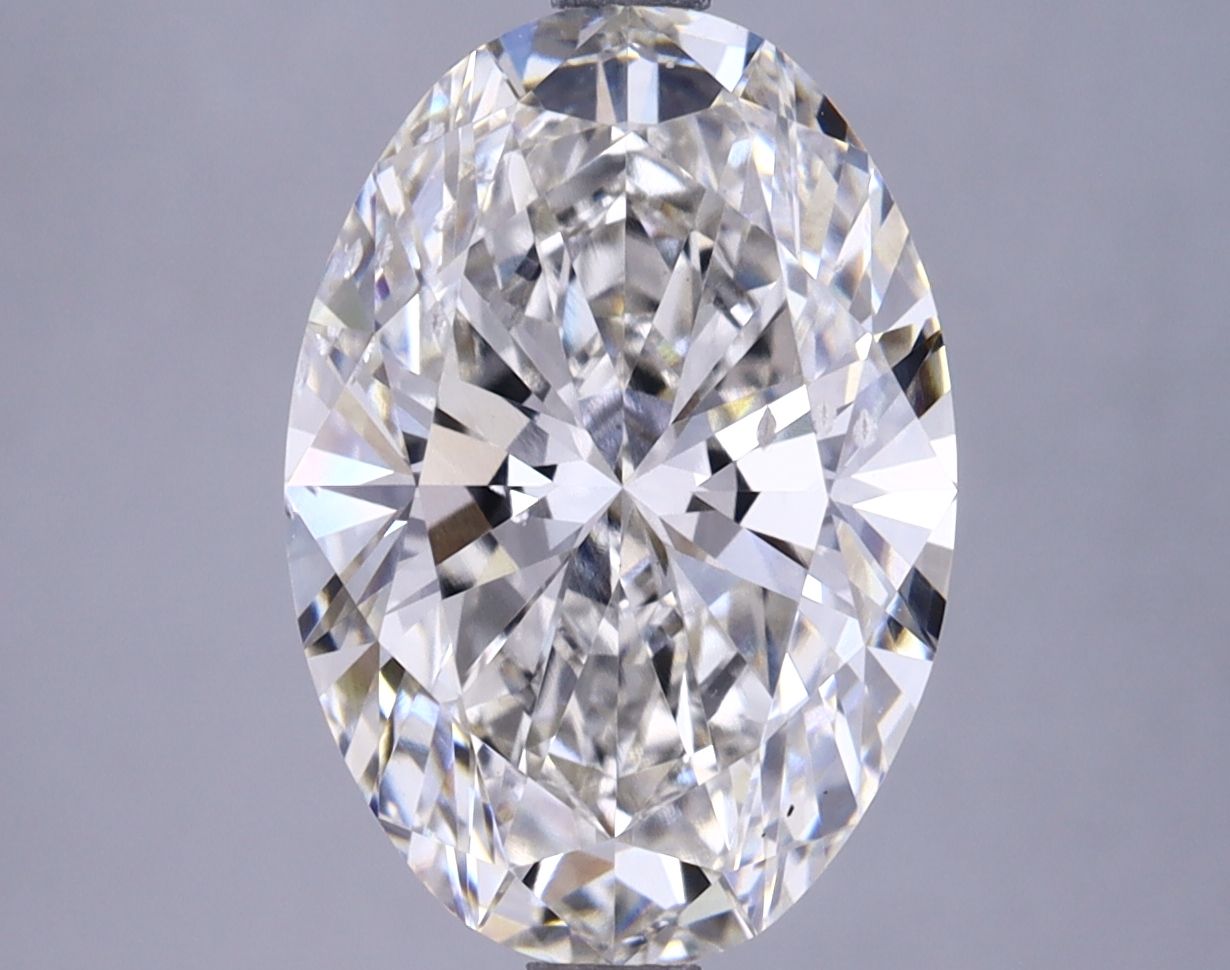 4.22 Carat G-SI1 Oval Lab Diamond