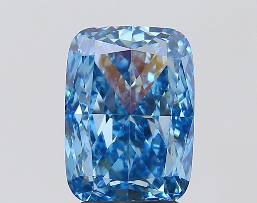 4.00 Carat Cushion Cut Fancy Blue