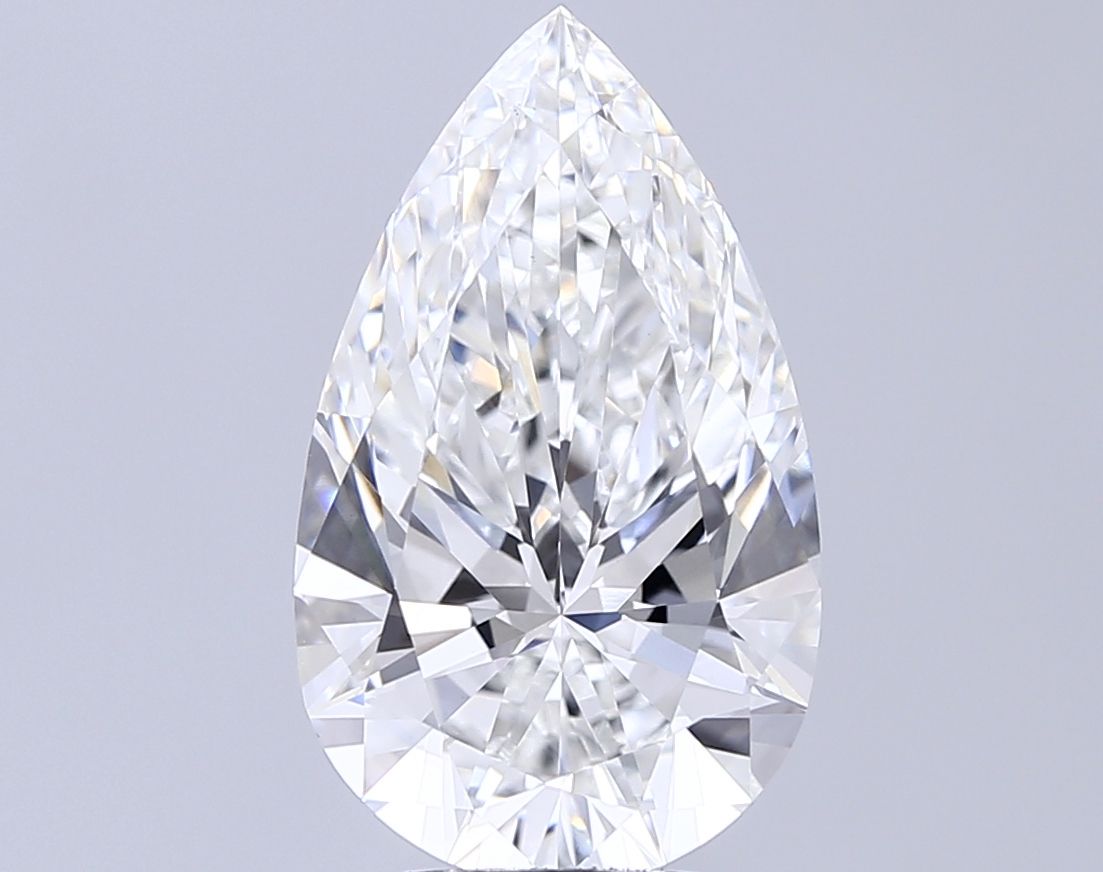 5.06 Carat F-VVS2 Pear Lab Diamond