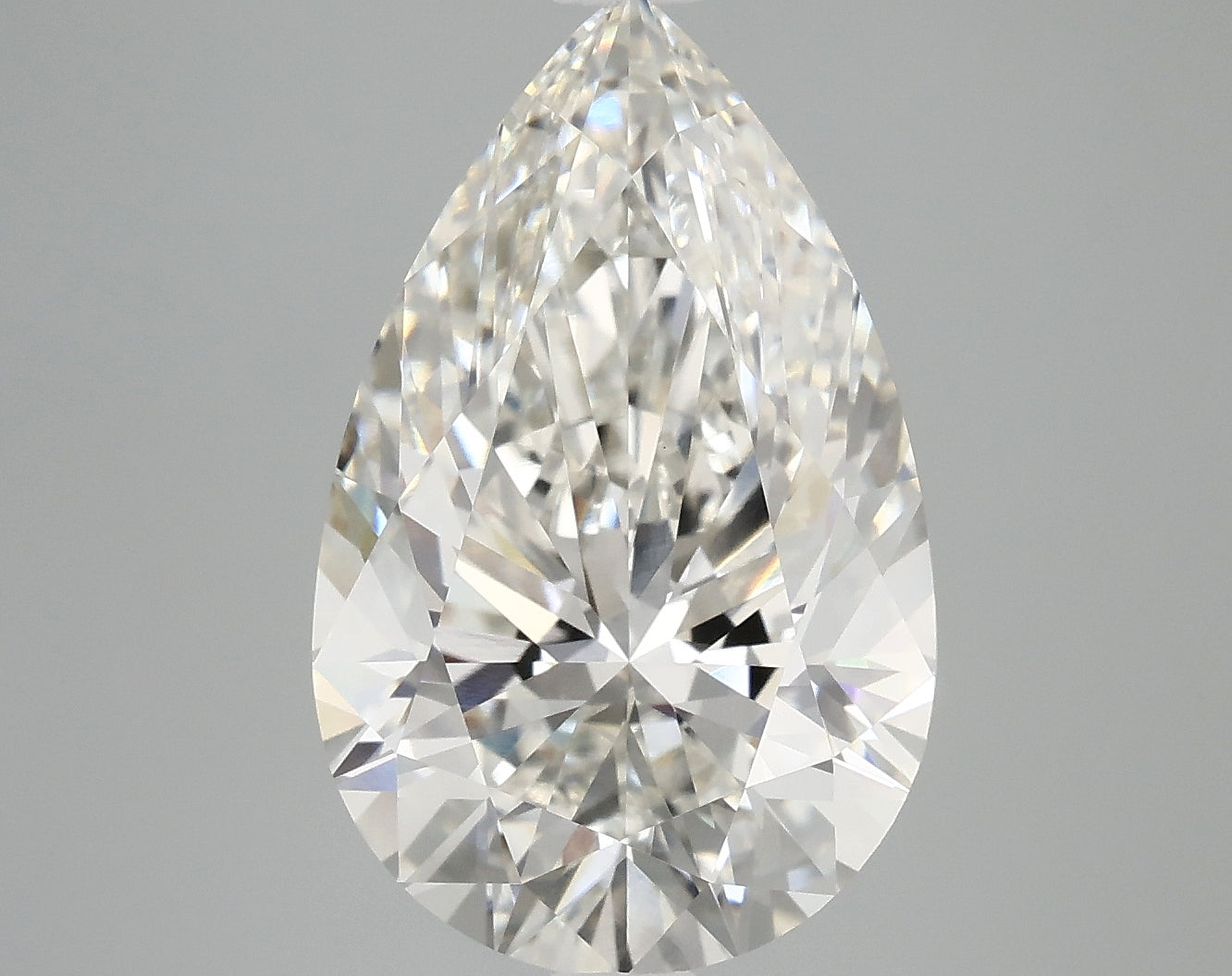 6.10 Carat G-VVS2 Pear Lab Diamond