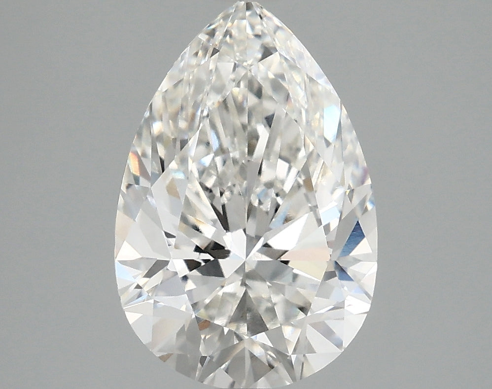 2.80 Carat F-VVS2 Pear Lab Diamond