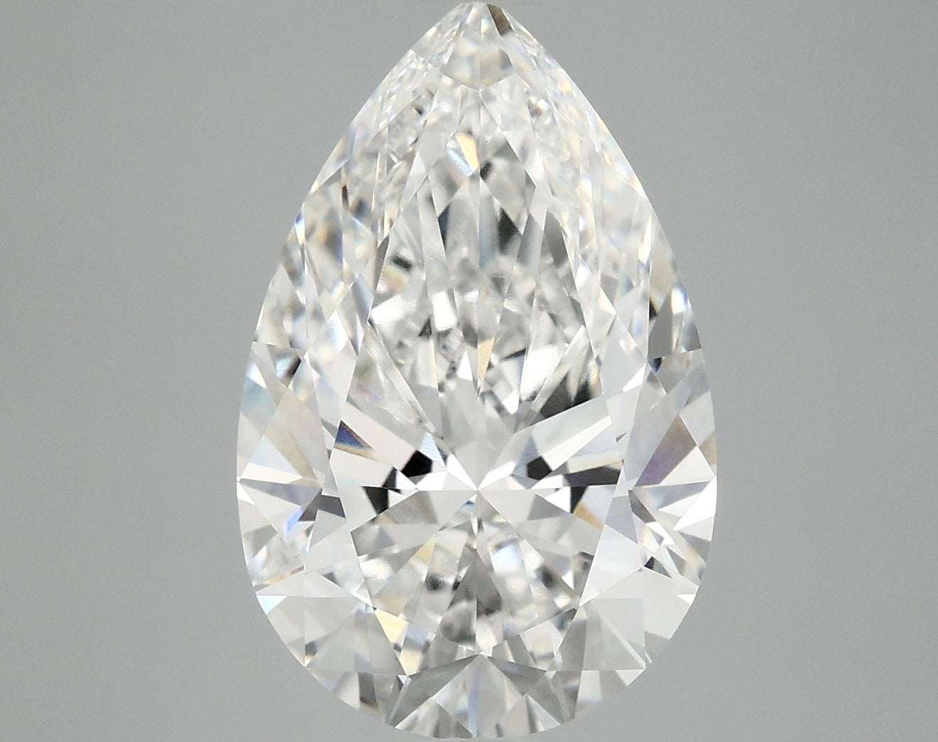 6.09 Carat F-VVS2 Pear Lab Diamond