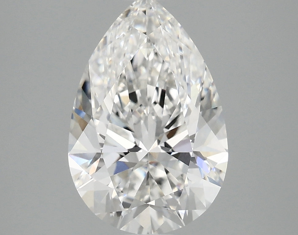 2.63 Carat F-VVS2 Pear Lab Diamond