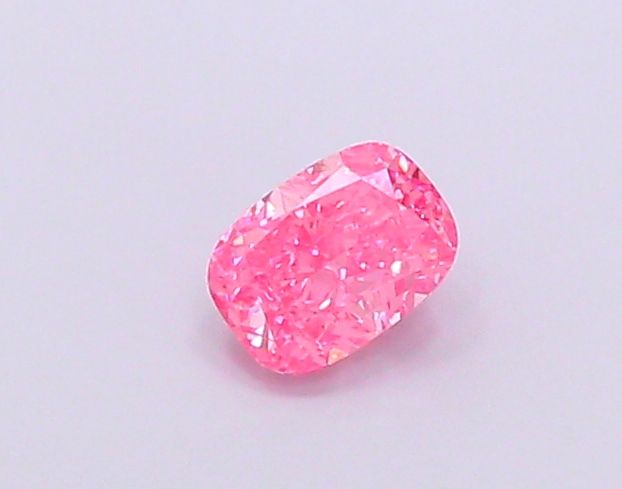 0.63 Carat Cushion Cut Fancy Pink