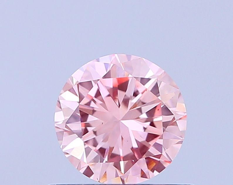 0.58 Carat Round Cut Fancy Pink