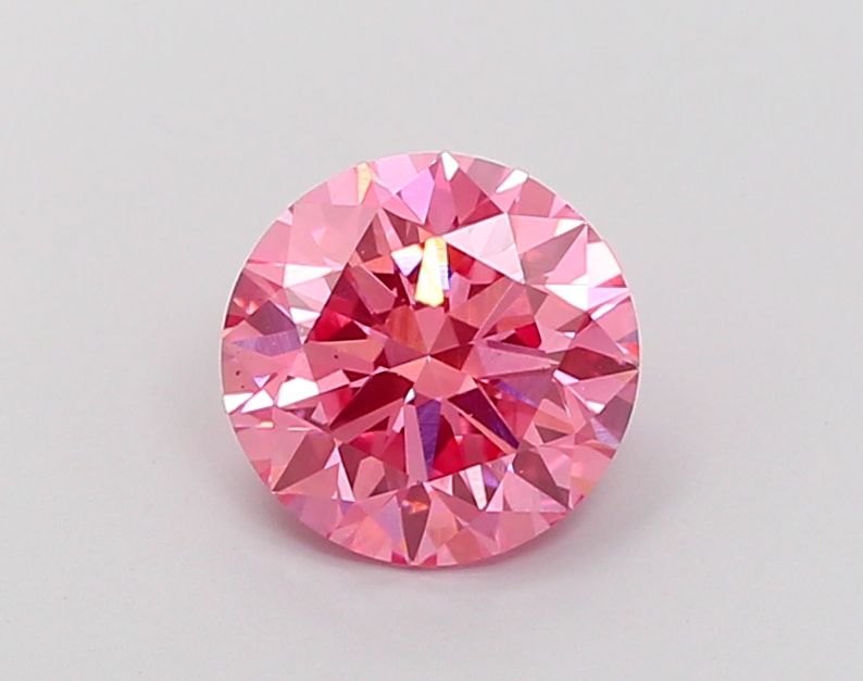 1.60 Carat Round Cut Fancy Orange