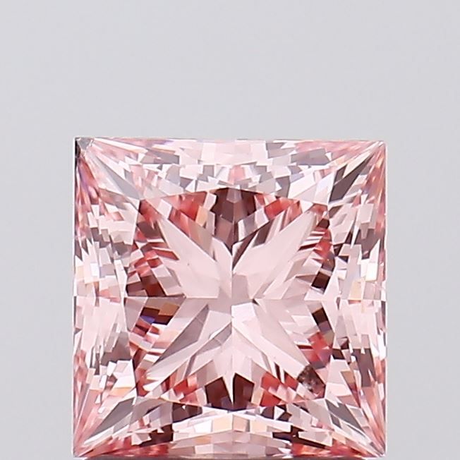 1.61 Carat Princess Cut Fancy Pink
