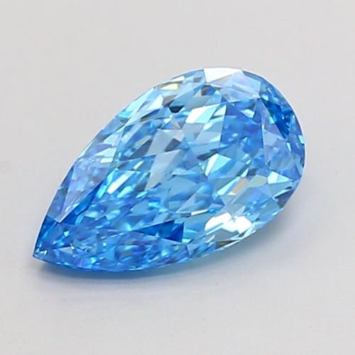 1.66 Carat Pear Cut Fancy Blue