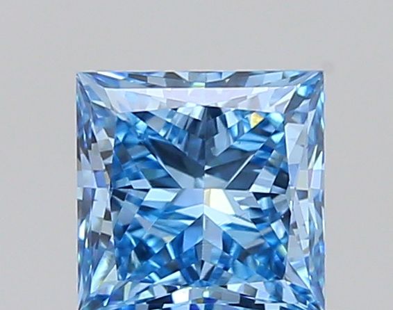 0.71 Carat Princess Cut Fancy Blue