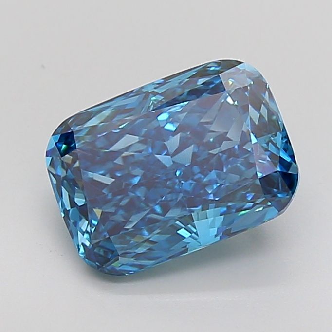 4.06 Carat Cushion Cut Fancy Blue