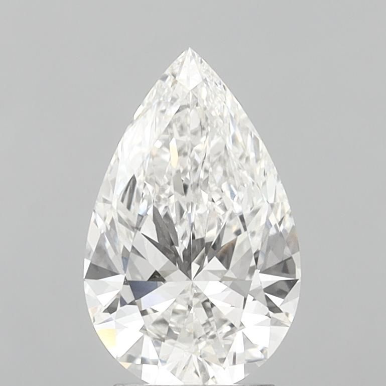 2.82 Carat F-VVS2 Pear Lab Diamond