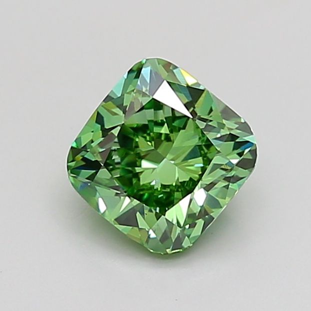 1.00 Carat Cushion Cut Fancy Green