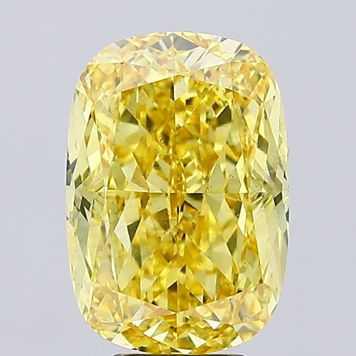 8.38 Carat Cushion Cut Fancy Yellow