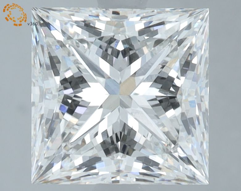 3.04 Carat F-VVS2 Princess Lab Diamond