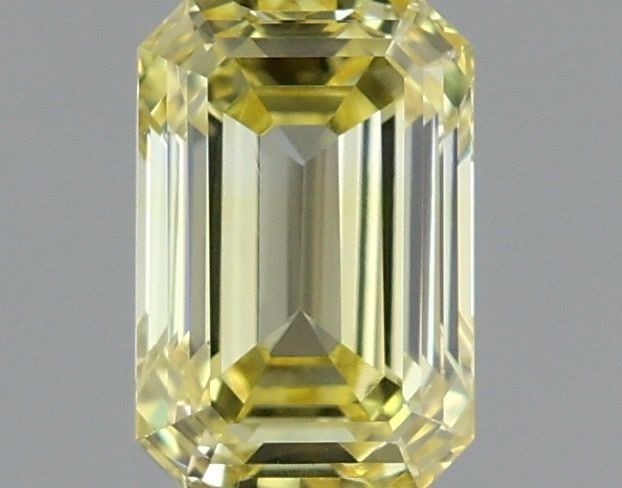 0.75 Carat Emerald Cut Fancy Yellow